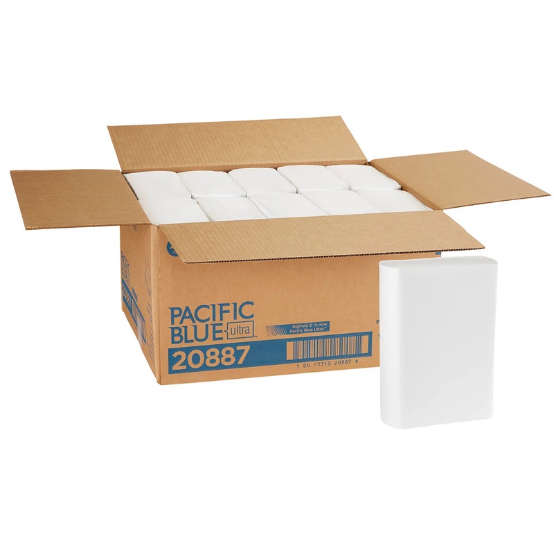 Georgia Pacific Professional Pacific Blue Ultra Folded Paper Towels, 10 1/5 x 10 4/5,White (220/pk., 10 pk.) | Bigbigmart.com