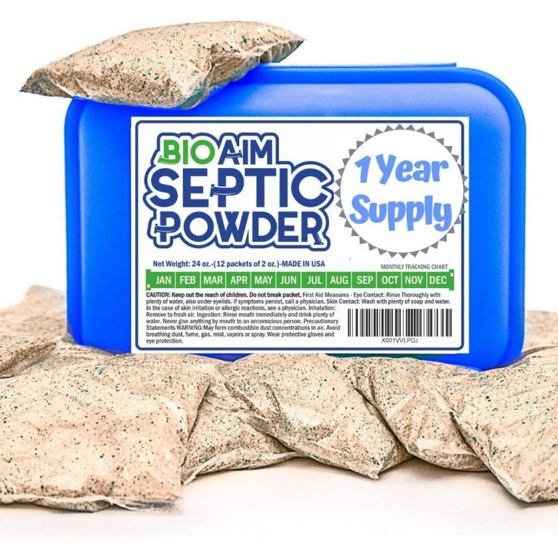 Homey Aim Septic Tank Treatment 1 Year Supply Safe Green Cultures and Enzymes Powder | Bigbigmart.com