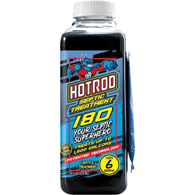 HOTROD Septic Tank Treatment – #1 RATED 6 Month Supply Extends Septic System Life and Prevents Costly Repairs – Industrial Grade – Easy to Use – Safe on Piping and Plumbing – 16oz Liquid | Bigbigmart.com