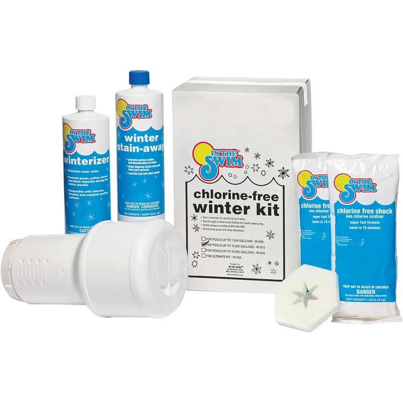 In The Swim Pool Closing Kit – Winterizing Chemicals for Above Ground and In-Ground Pools – Up to 15,000 Gallons White | Bigbigmart.com