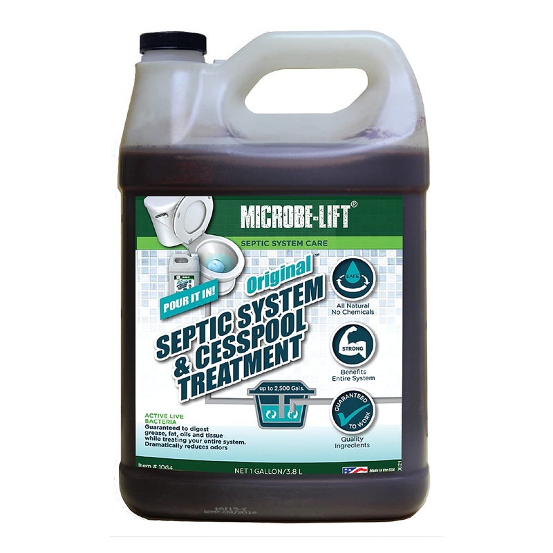MICROBE-LIFT Septic Tank and Cesspool Treatment Enzymes – 2 Year Supply – Bacteria Digests Grease, Fats, Oils and Tissue, 1 Gal | Bigbigmart.com