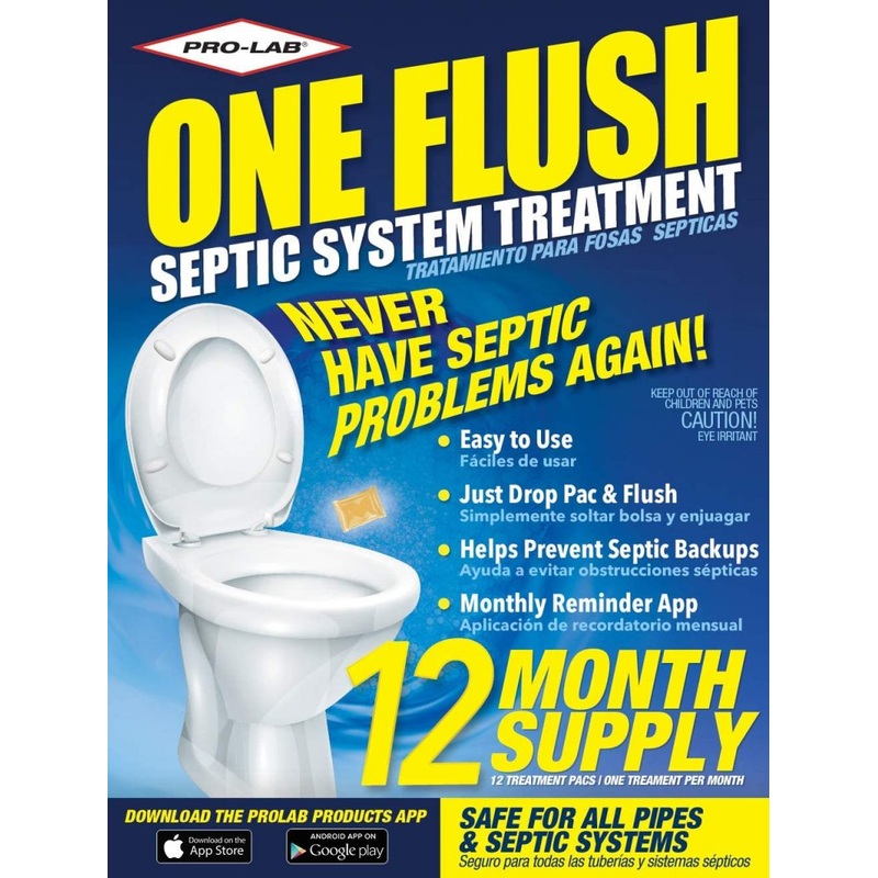 One Flush Septic Tank Treatment Packets – 1 Year Supply of Septic Treatment | Bigbigmart.com