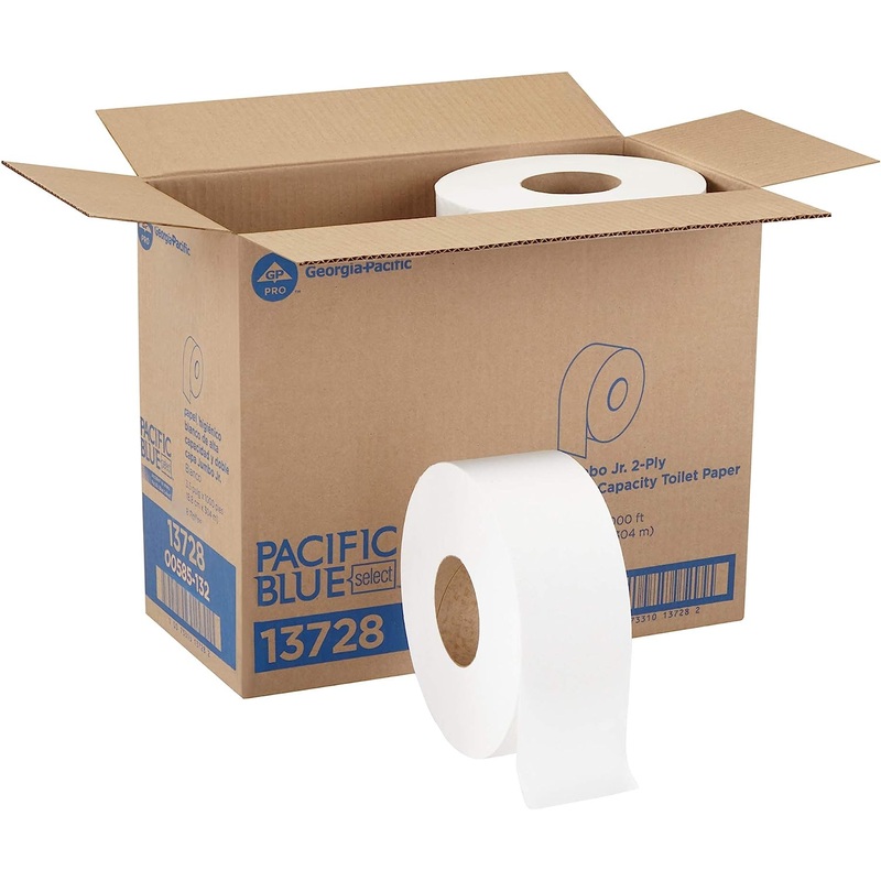 Pacific Blue Select 2-Ply Jumbo Jr. 9 Toilet Paper by GP PRO (Georgia-Pacific); 13728; 1;000 Linear Feet Per Roll; 8 Rolls Per Case | Bigbigmart.com