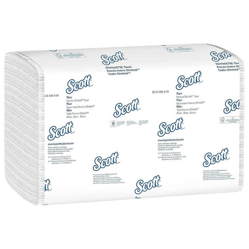 Scott Control Hand Towels Slimfold (04442) with Fast-Drying Absorbency Pockets, White, 90 Towels / Clip, 24 Packs / Case, 90 Count (Pack of 24) | Bigbigmart.com