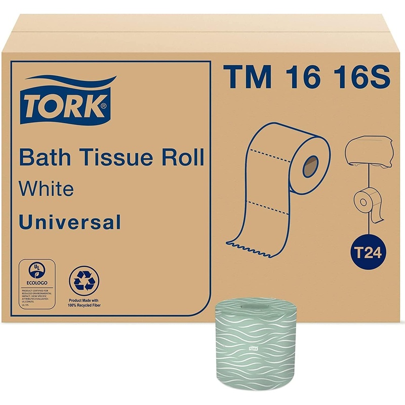 Tork Septic Safe Toilet Paper White, 100% Recycled, 2-ply, 500 Sheets per Roll, 96 Rolls | Bigbigmart.com