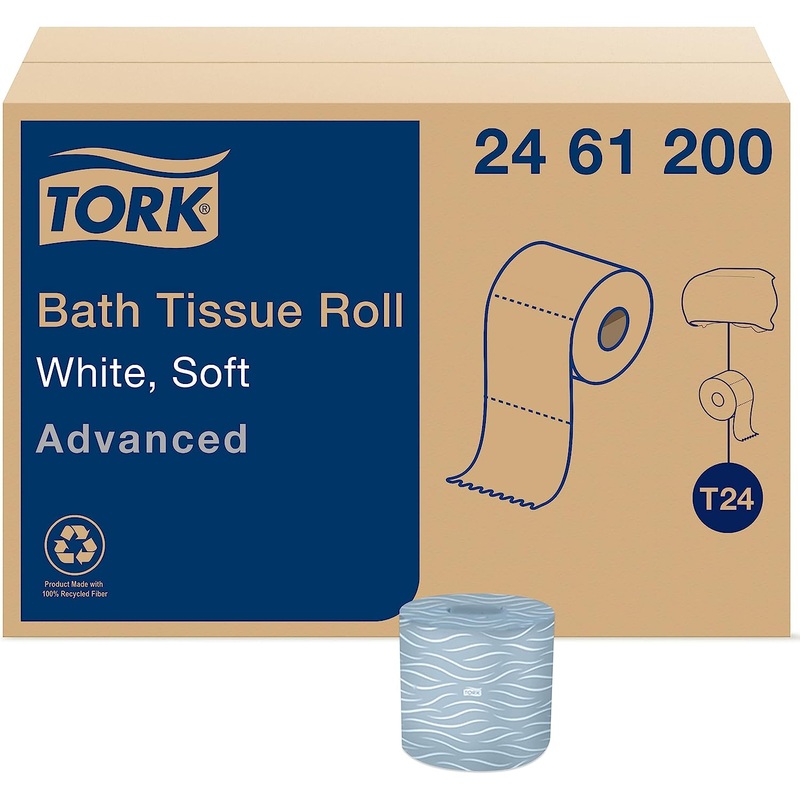 Tork Toilet Paper Roll White T24, Advanced, 2-Ply, 80 x 500 sheets, 2461200 | Bigbigmart.com