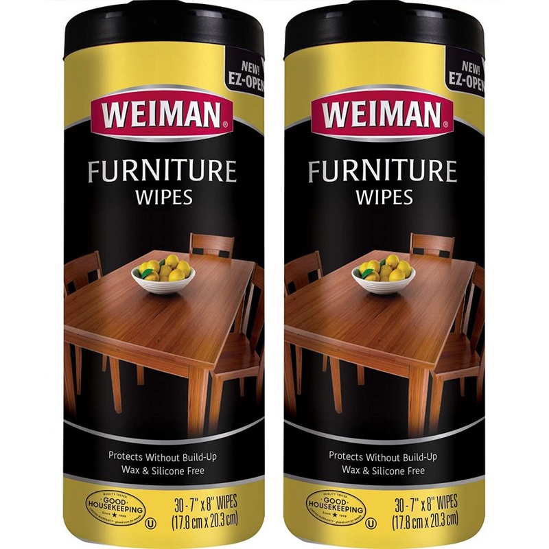 Weiman Wood Cleaner and Polish Wipes – Non-Toxic for Furniture – 30 Count 2 Pack | Bigbigmart.com