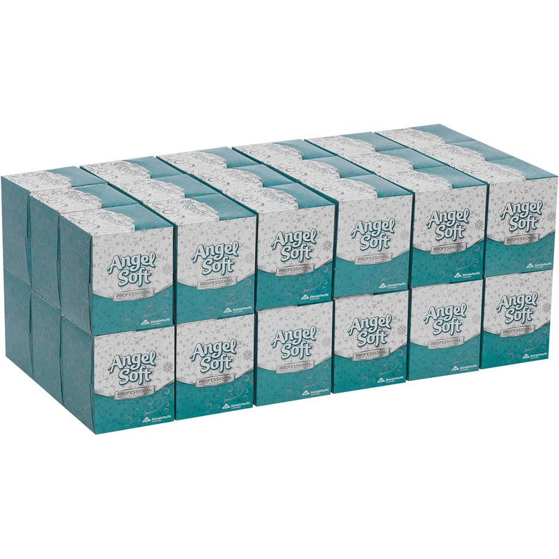 Angel Soft Professional Series 2-Ply Facial Tissue by GP PRO, Cube Box, 46580, 96 Sheets Per Box, 36 Boxes Per Case | Bigbigmart.com