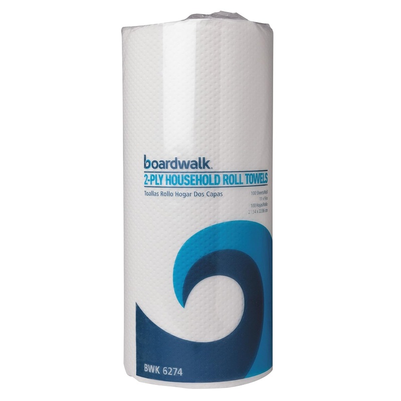 Boardwalk BWK6274 6274 Perforated Paper Towel Rolls, 2-Ply, 11 x 9, White, 100 Sheets Per Roll (Case of 30 Rolls) | Bigbigmart.com