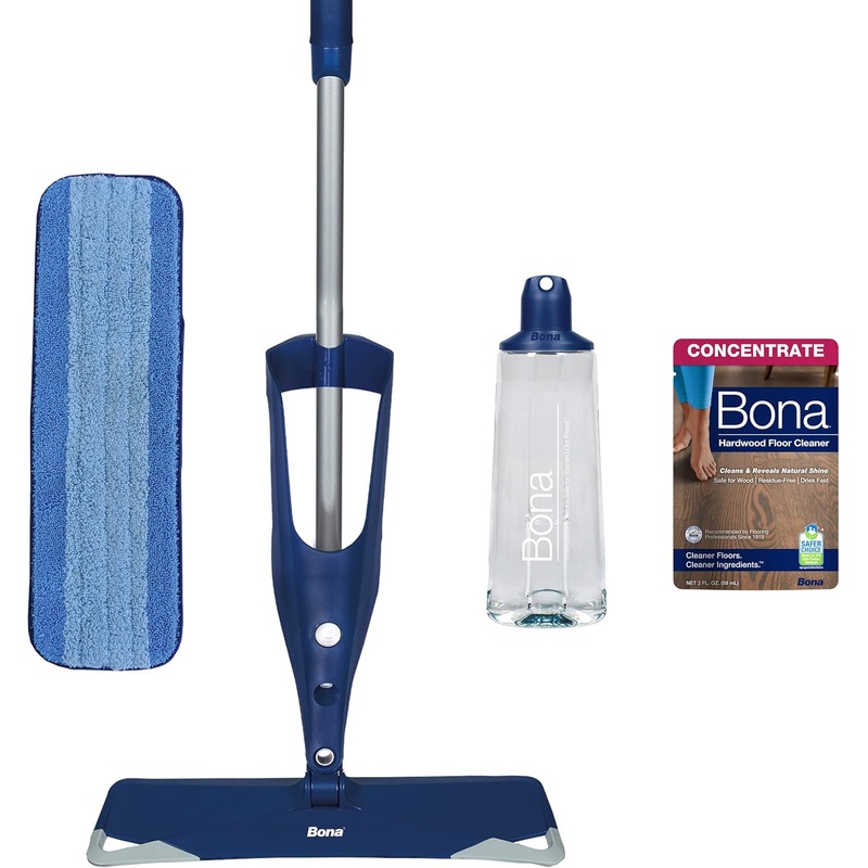 Bona Hardwood Floor Premium Spray Mop – Includes Wood Floor Cleaning Concentrate and Machine Washable Microfiber Cleaning Pad – Dual Zone Cleaning Design for Faster Cleanup | Bigbigmart.com