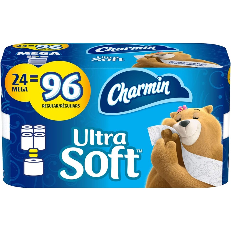 Charmin Ultra Soft, 24 Mega Rolls Toilet Paper, 2-Ply Paper, Soft & Absorbent, Bath Tissue | Bigbigmart.com