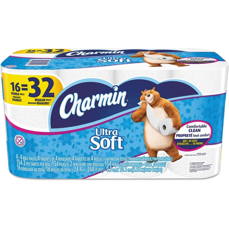 Charmin Ultra Soft Bath Tissue 16 Double Rolls = 32 | Bigbigmart.com