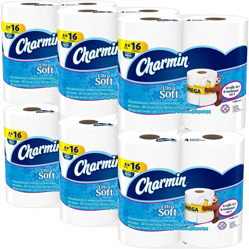 Charmin Ultra Soft Toilet Paper, Bath Tissue, Mega Roll, 24 Count, 4 Count (Pack of 6) | Bigbigmart.com