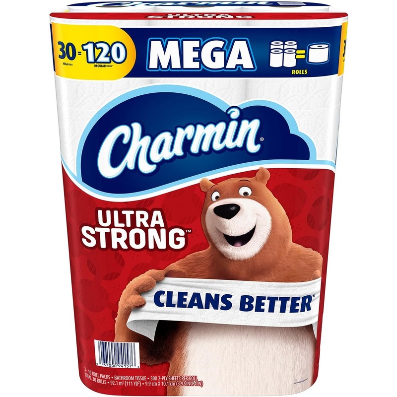Charmin Ultra Strong Toilet Paper 12 Mega Plus Rolls | Bigbigmart.com