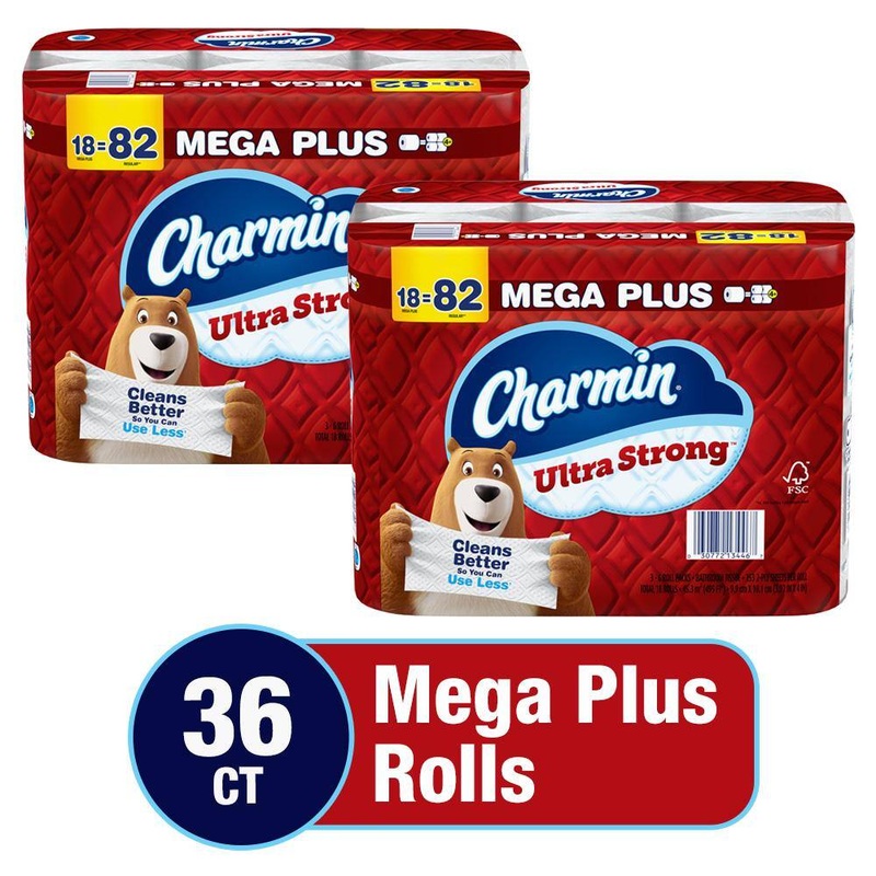 Charmin Ultra Strong White Toilet Paper Roll (36 Mega Plus Rolls) | Bigbigmart.com
