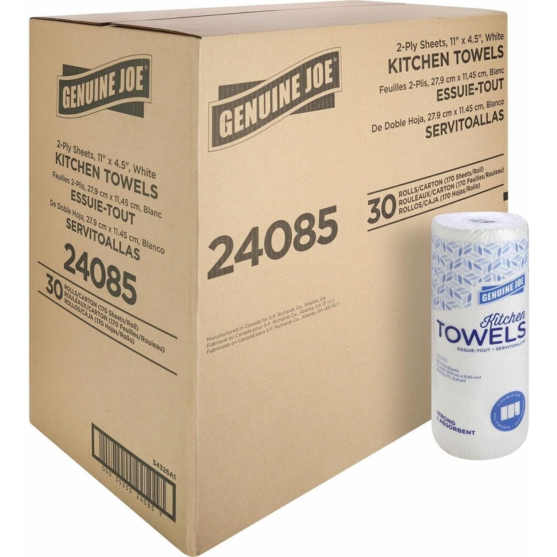 Genuine Joe 24085 Perforated Paper Towels, 9-Inch x11-Inch , 85Shts, 35/CT, White | Bigbigmart.com