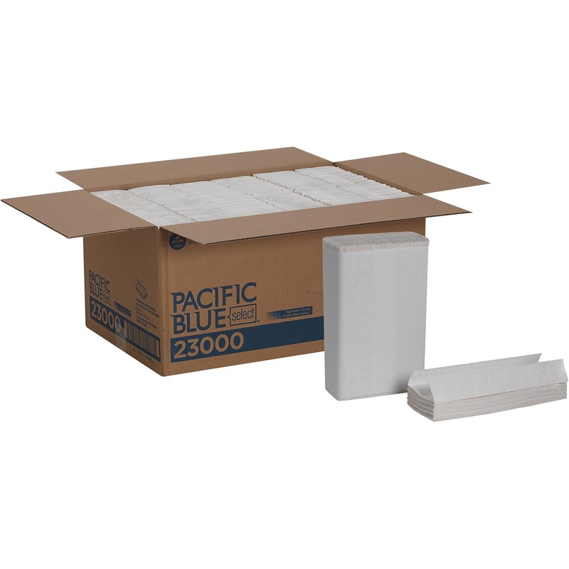 Georgia-Pacific Blue Select Premium 2-Ply C-Fold Paper Towels by PRO , White, 23000, 120 Towels Per Pack, 12 Packs Per Case | Bigbigmart.com