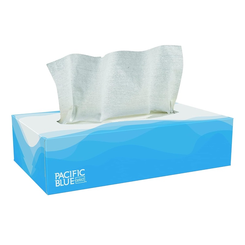 Georgia-Pacific Preference 2-Ply Facial Tissue by GP PRO (Georgia-Pacific), Flat Box, 48100, 100 Sheets Per Box, 30 Boxes Per Case, White Pack of 30 | Bigbigmart.com