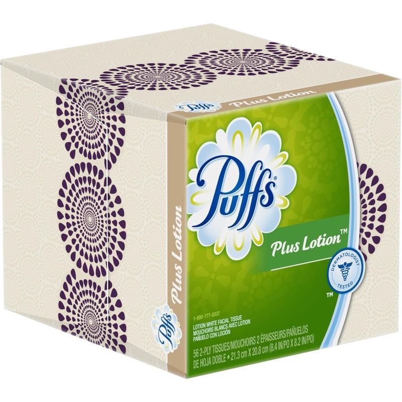Puffs Plus Lotion Facial Tissues, 24 Cube Boxes (56 Tissues Per Box) (Old Version) | Bigbigmart.com