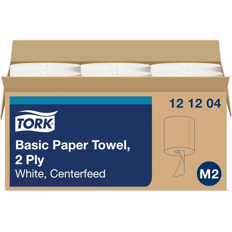Tork Soft Centerfeed Hand Towel White M2, High Absorbency, 6 x 600 Sheets, 121204 | Bigbigmart.com