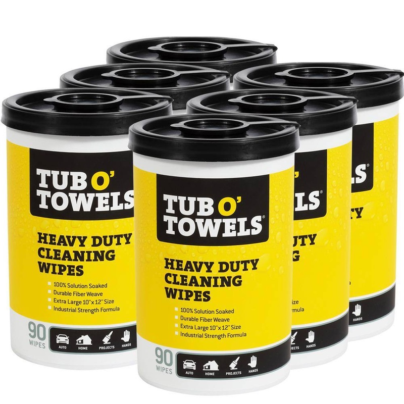 Tub O’ Towels TW90 90-Count Citrus Scent Heavy-Duty All-Purpose Wipes (6-Pack) | Bigbigmart.com