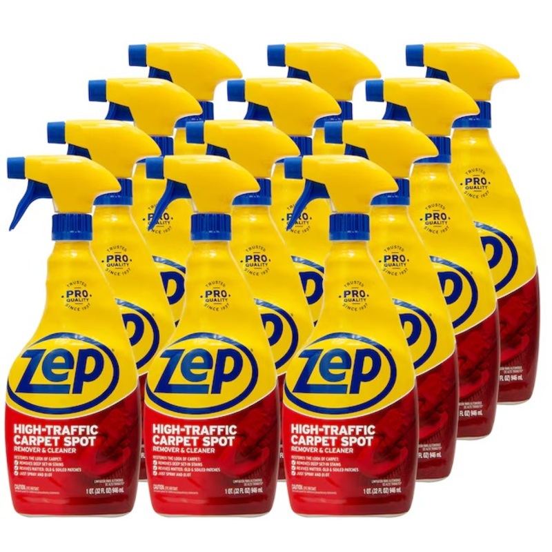 Zep High-Traffic Carpet Spot Remover and Cleaner Spot remover Liquid 32-oz 12 -Pack | ZUHTC32CP | Bigbigmart.com