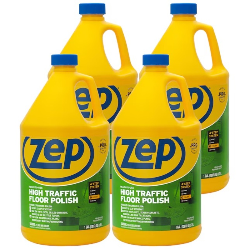 Zep High Traffic RTU (Case Of 4) High Gloss Floor Polish 128-fl oz (4-Pack) | Bigbigmart.com