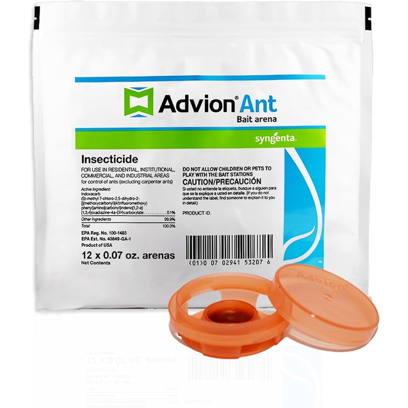 Advion Ant Bait Arena, 12-Count Bag, Effective Bait in A Small Plastic Arena for Easy Placement, Formulated with 0.1% Indoxacarb, Indoor and Outdoor Use, for Control of Most Major Ant Species | Bigbigmart.com