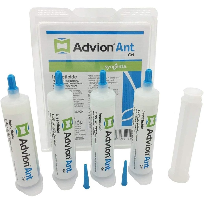 Advion Ant Gel Bait, 4 Tubes x 30-Grams, 1 Plunger and 2 Tips, Effective Ant Bait, Formulated with 0.05% Indoxacarb, Indoor and Outdoor Use, Ant Killer Gel for Control of Most Major Ant Species | Bigbigmart.com