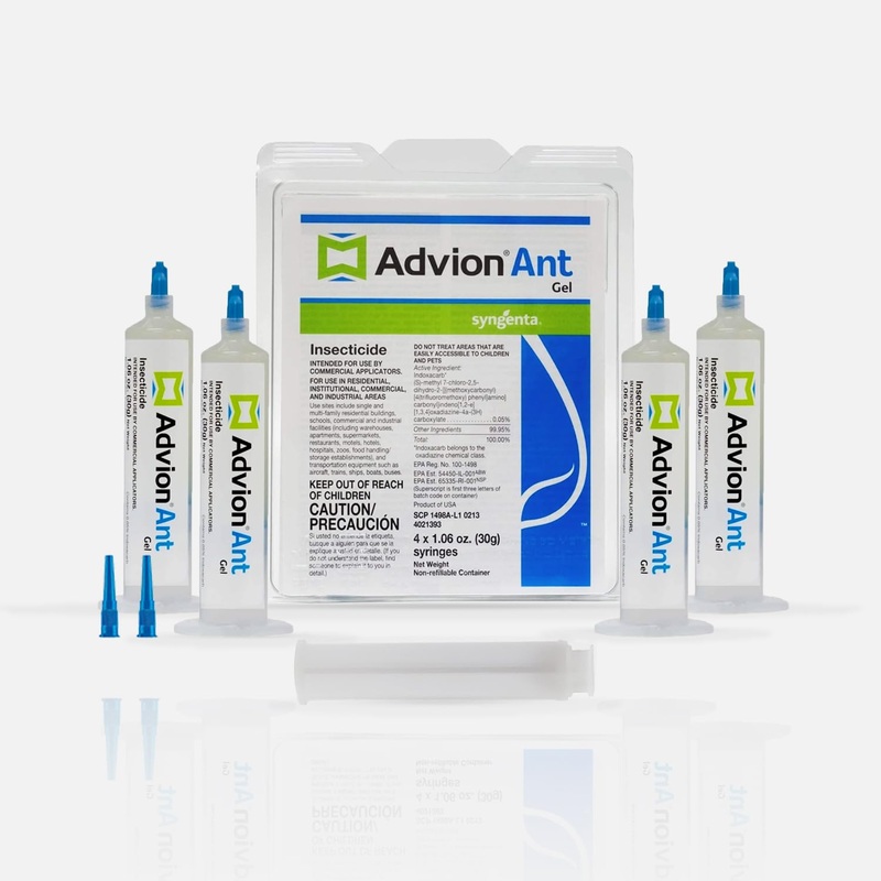 Advion Ant Gel Bait, 4 Tubes x 30-Grams, 1 Plunger and 2 Tips, Effective Bait Formulated with 0.05% Indoxacarb, Indoor and Outdoor Use, Killer Gel for Control of Most Major Ant Species | Bigbigmart.com