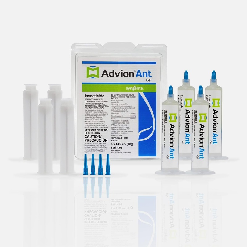 Advion Ant Gel Bait, 4 Tubes x 30-Grams, 4 Plungers and 4 Tips, Effective Bait, Formulated with 0.05% Indoxacarb, Indoor and Outdoor Use, Killer Gel for Control of Most Major Ant Species | Bigbigmart.com