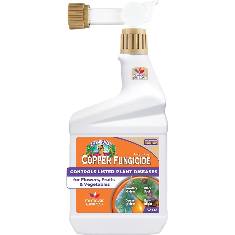 Bonide Captain Jack’s Copper Fungicide, 32 oz Ready-to-Spray Disease Control Solution for Organic Gardening, Controls Leaf Curl | Bigbigmart.com
