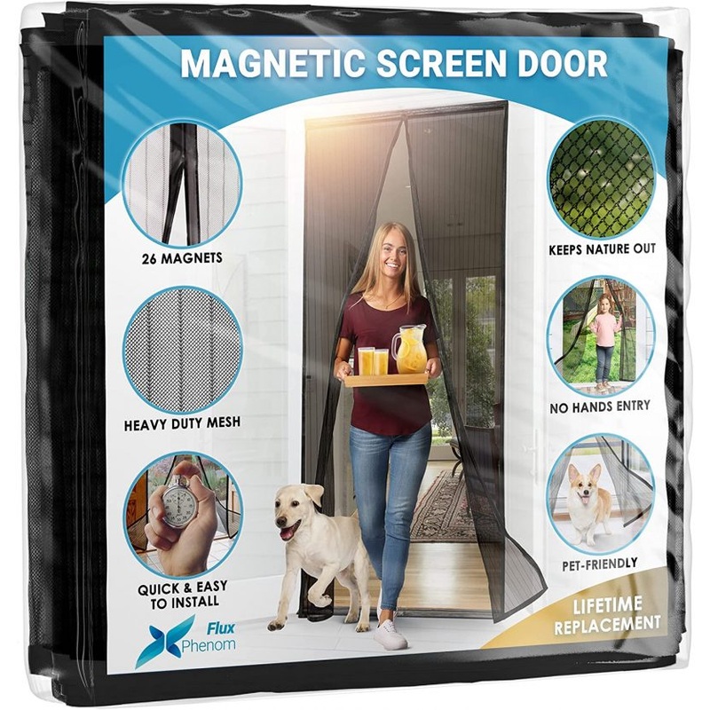Flux Phenom Magnetic Screen Door – Retractable Mesh