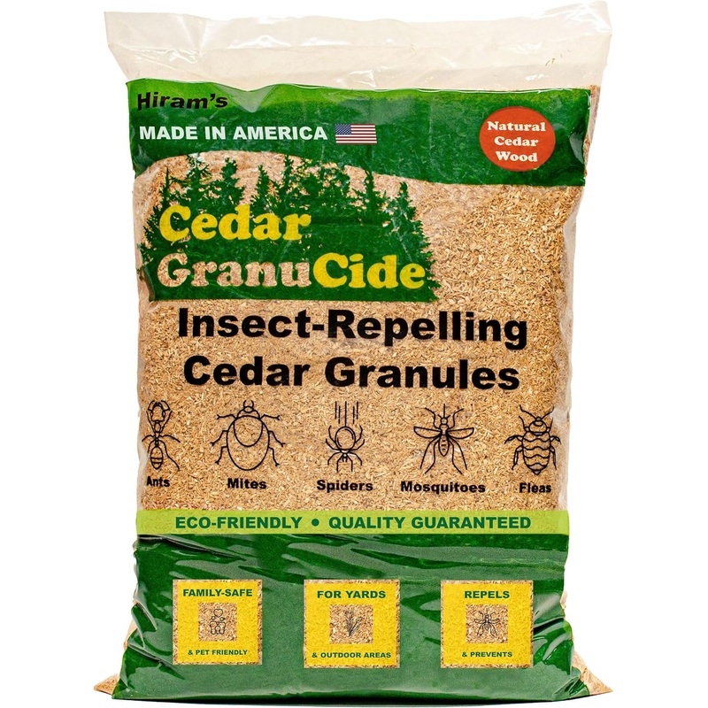 GranuCide Cedar Granules | Cedar Chips for Home & Garden | Repels Fleas, Ants, Aphids, Spiders, Mosquitos | Smells Great & Easy to Use | 1 Bag (8 lbs) | Bigbigmart.com