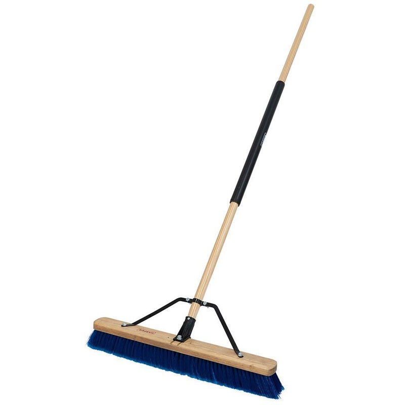 HARPER 24 in. All-Purpose Hardwood/Steel Handle Push Broom for Dust and Gravel | Bigbigmart.com