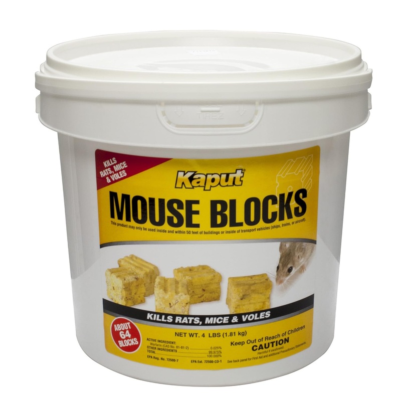Kaput Mouse Blocks – Kills Mice, Rats and Voles – 4lb. Bucket | Bigbigmart.com