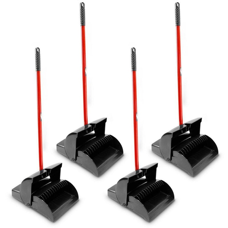 Libman 1660 12 in. x 36 in. High Power Closed Lid Lobby Dustpan with Handle (4-Pack) | Bigbigmart.com