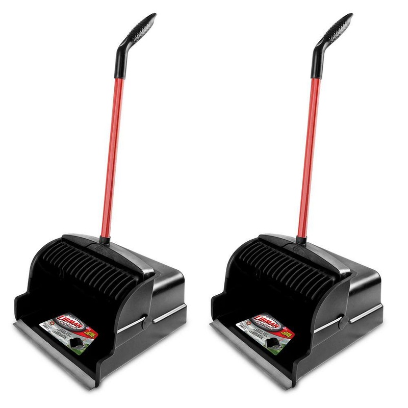 Libman 1711 16 in. High Power Large Scoop Upright Dustpan with Steel Handle (2-Pack) | Bigbigmart.com