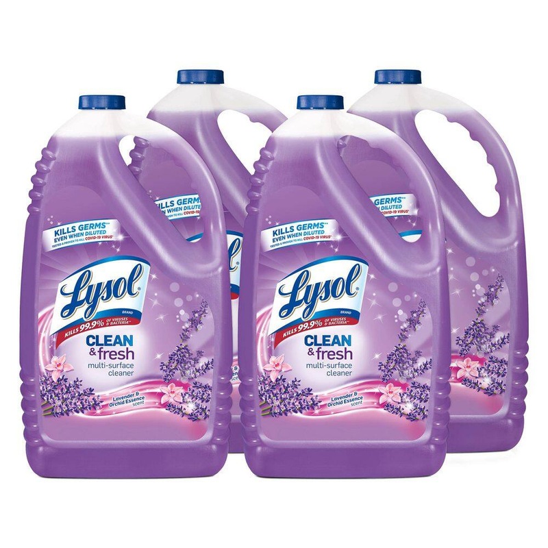 Lysol Clean & Fresh 144 oz. Lavender & Orchid Scent Pourable Disinfecting All-Purpose Cleaner (Case of 4) | Bigbigmart.com