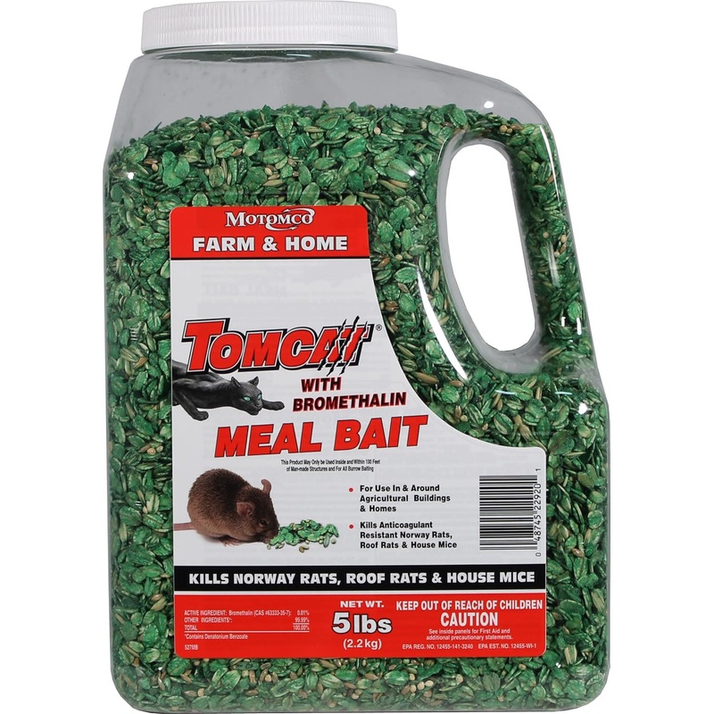 Motomco 008-22920 198889 Tomcat with Bromethalin Meal Bait, 5 lb | Bigbigmart.com