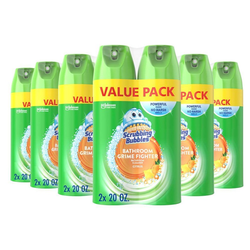 Scrubbing Bubbles 306381 20 oz. Fresh Citrus Scent Disinfectant Bathroom Cleaner (12-Count)(6-Pack) | Bigbigmart.com