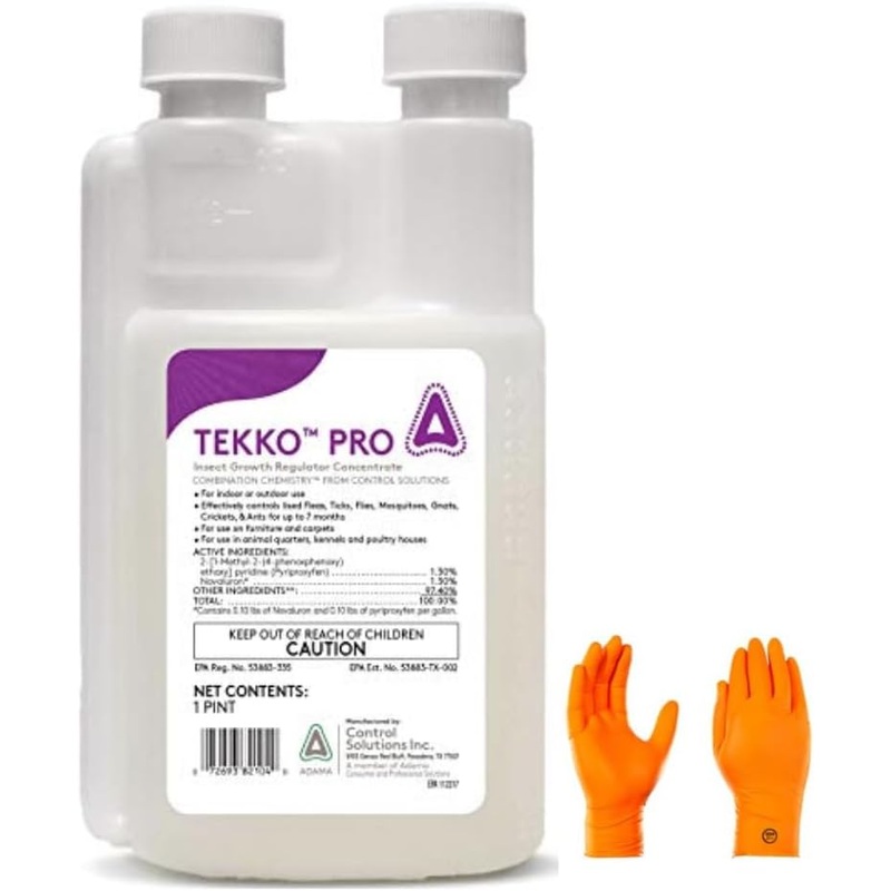 TEKKO PRO Insect Growth Regulator Concentrate 16 oz | Premium USA Supply Gloves for Safe Eradication | USA Supply Pest ID Card | Bigbigmart.com