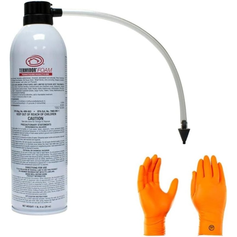 Termidor Foam 16 oz | Premium USA Supply Gloves for Safe Eradication | USA Supply Pest ID Card | Bigbigmart.com