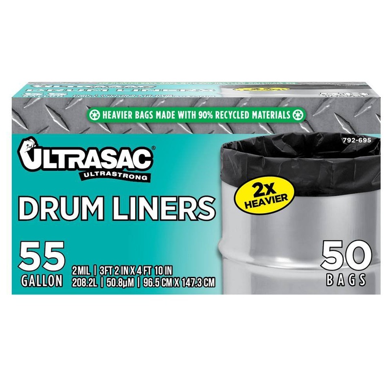 Ultrasac 55 Gal. Drum Liner Trash Bags (50-Count) (3-Pack) | Bigbigmart.com