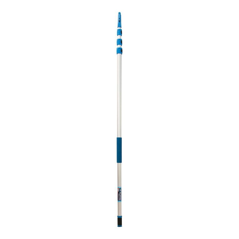 Unger 972980 24 ft. Aluminum Telescoping Pole with Connect and Clean Locking Cone and Quick-Flip Clamps | Bigbigmart.com
