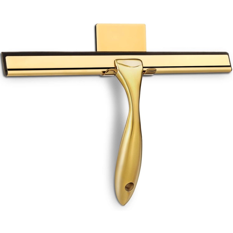 All-Purpose Shower Squeegee for Shower Doors, Bathroom, Window and Car Glass – Brass, Stainless Steel, 10 Inches | Bigbigmart.com