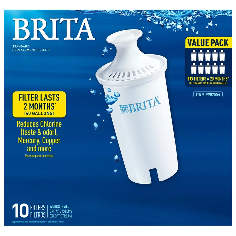 Brita Standard Water Filter, 10 Count | Bigbigmart.com