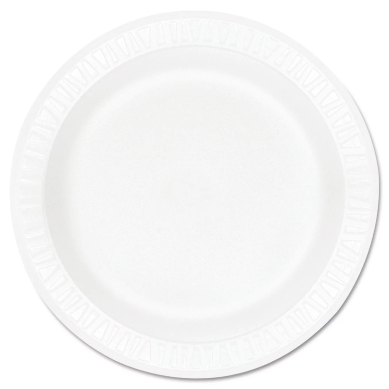 Dart Concorde Foam Plate, 9 dia, White (500 ct.) | Bigbigmart.com
