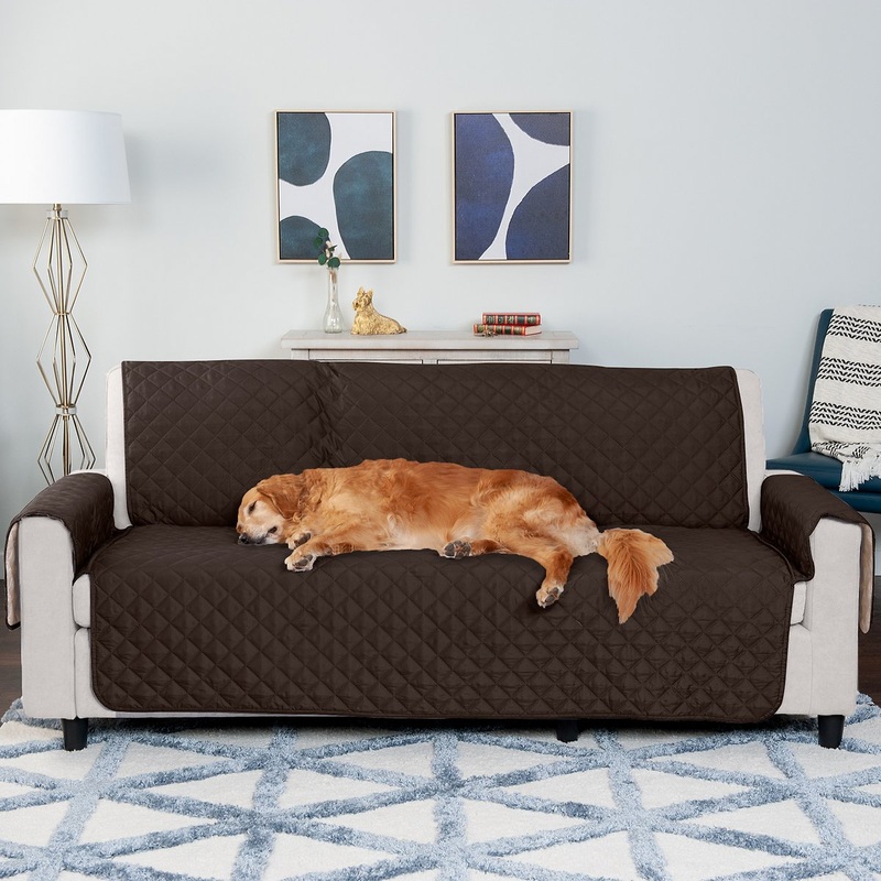 FurHaven Water-Resistant Reversible Furniture Protector – Reversible Two Tone Espresso & Clay | Bigbigmart.com