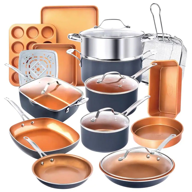 Gotham Steel 20-Piece Cookware and Bakeware Set in Graphite | Bigbigmart.com